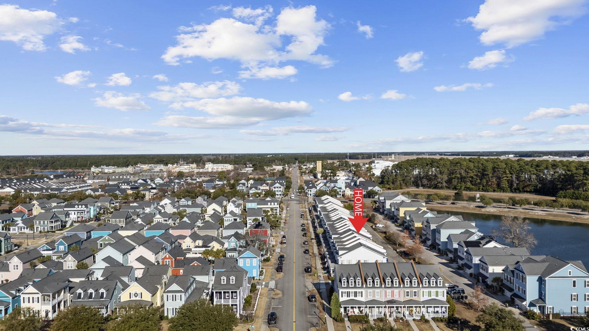 718 Shine Avenue, Unit 718 Myrtle Beach, SC 29577 - Photo 33 of 36 Aerial view of residential area with a nearby body of water