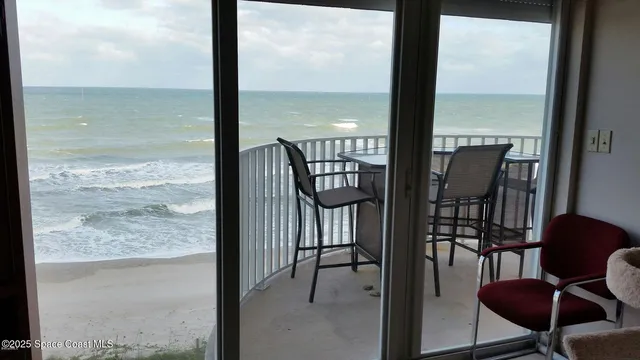 a view of a tall building