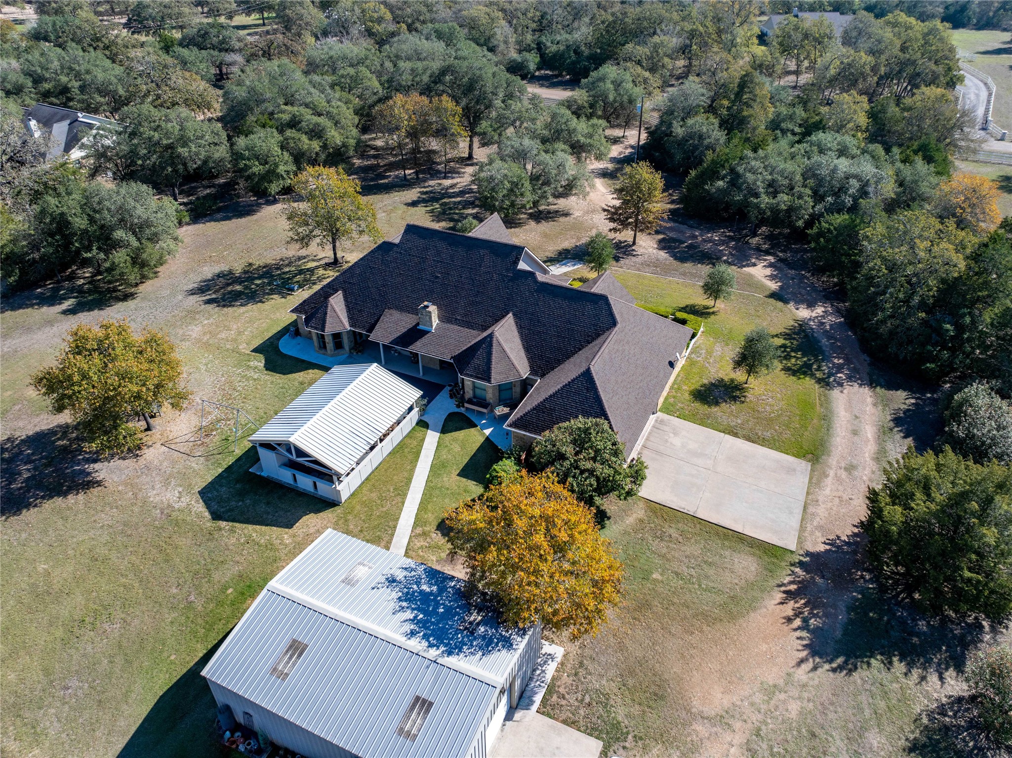 1820 Guenther Road La Grange, TX 78945 - Photo 24 of 29 an aerial view of a house with a garden