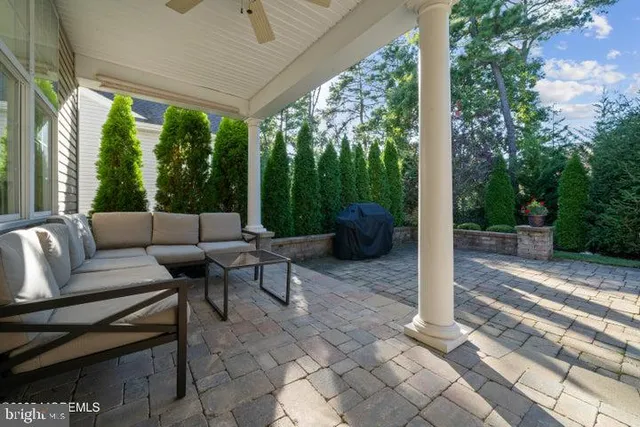 a outdoor space with patio the view and sitting space