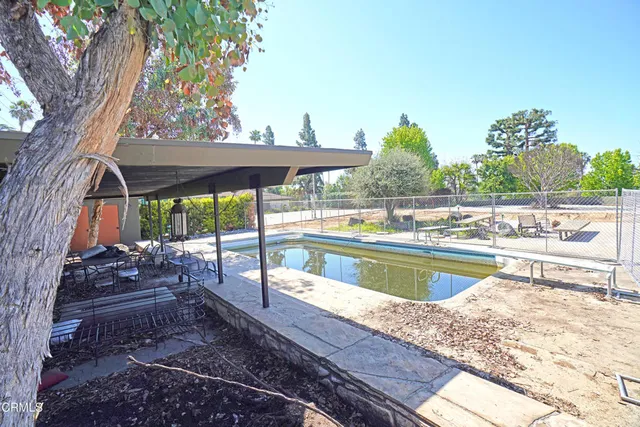 a view of yard with tree