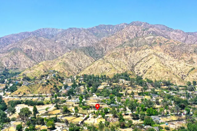 a view of city and mountain