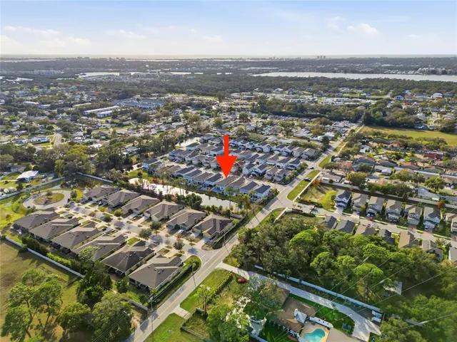 an aerial view of multiple house