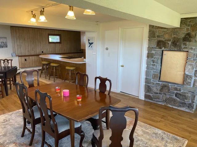 a view of street from balcony