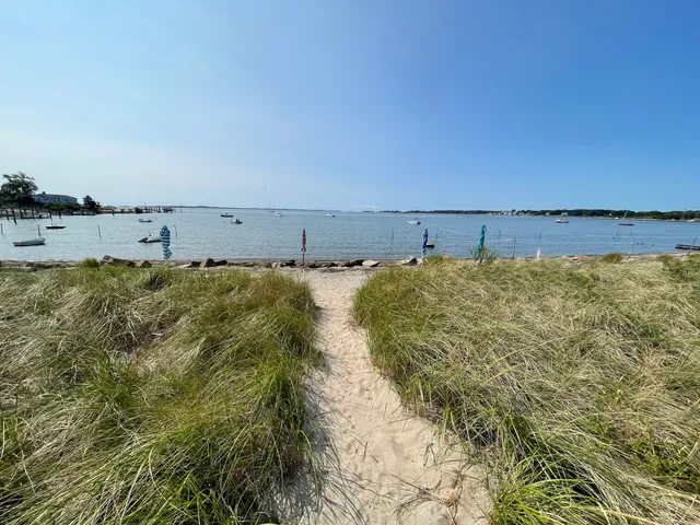 a view of beach and ocean