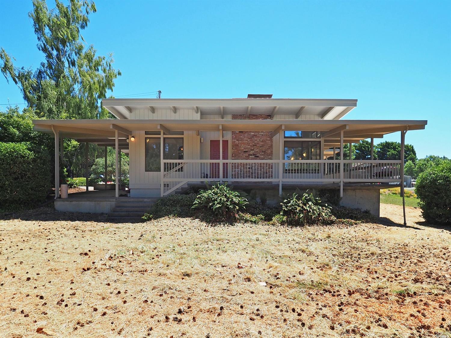 8681 Mill Station Road Sebastopol, CA 95472 - Photo 1 of 1 front view of a house with a yard