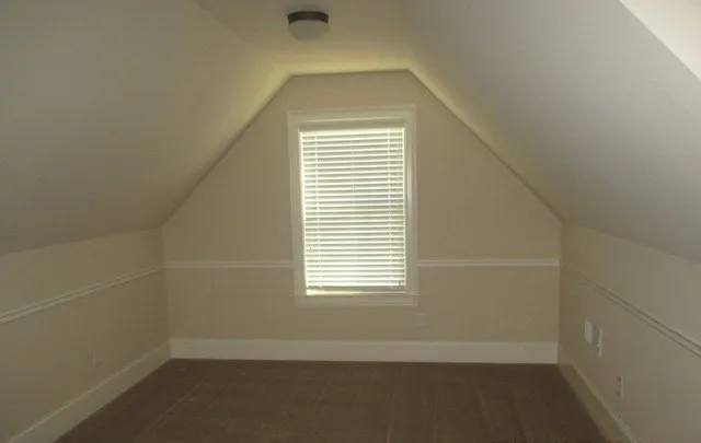 a view of a small space with a window