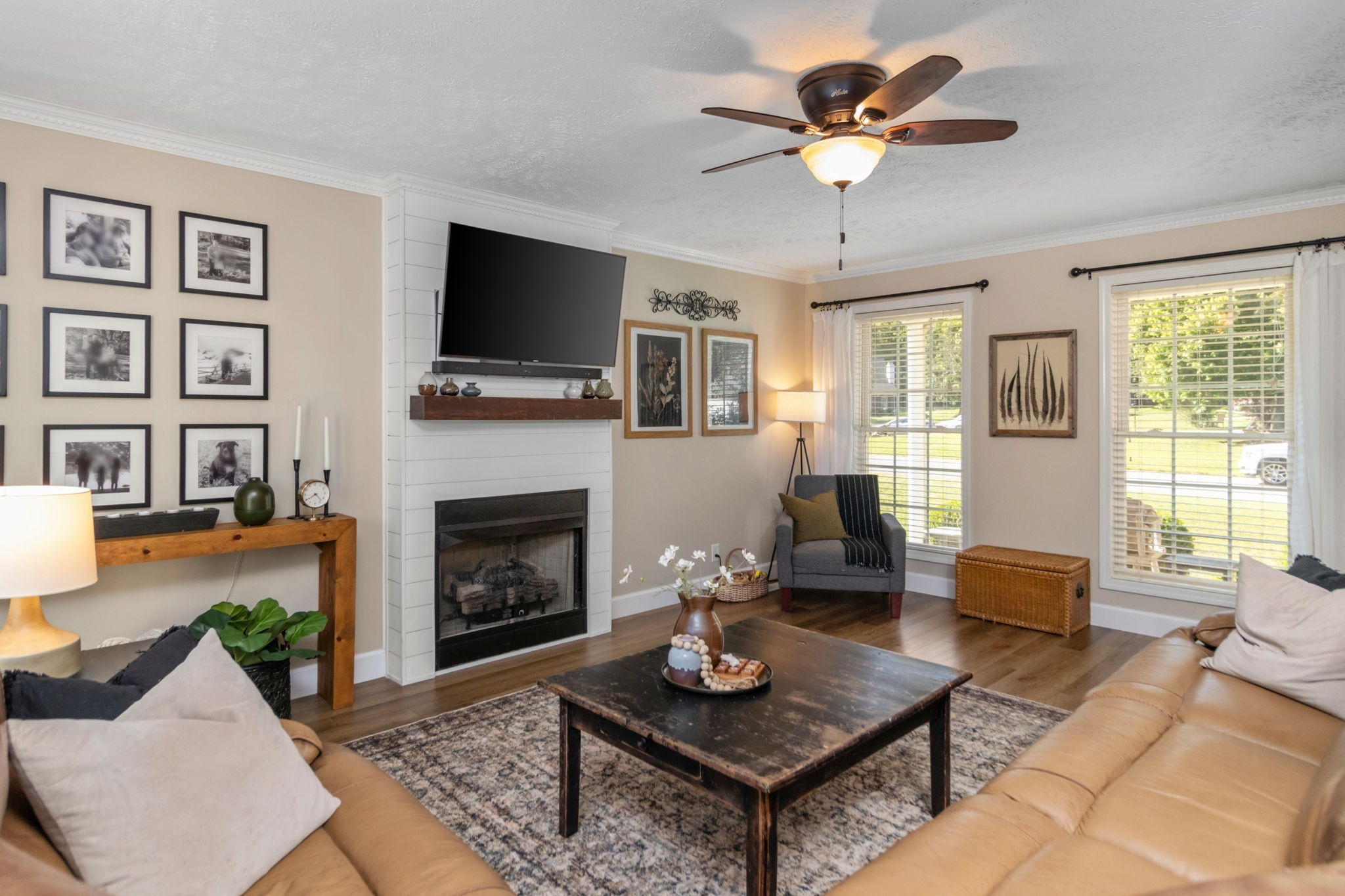3572 Rabbit Run Trail Adams, TN 37010 - Photo 3 of 44 a living room with furniture fireplace and flat screen tv