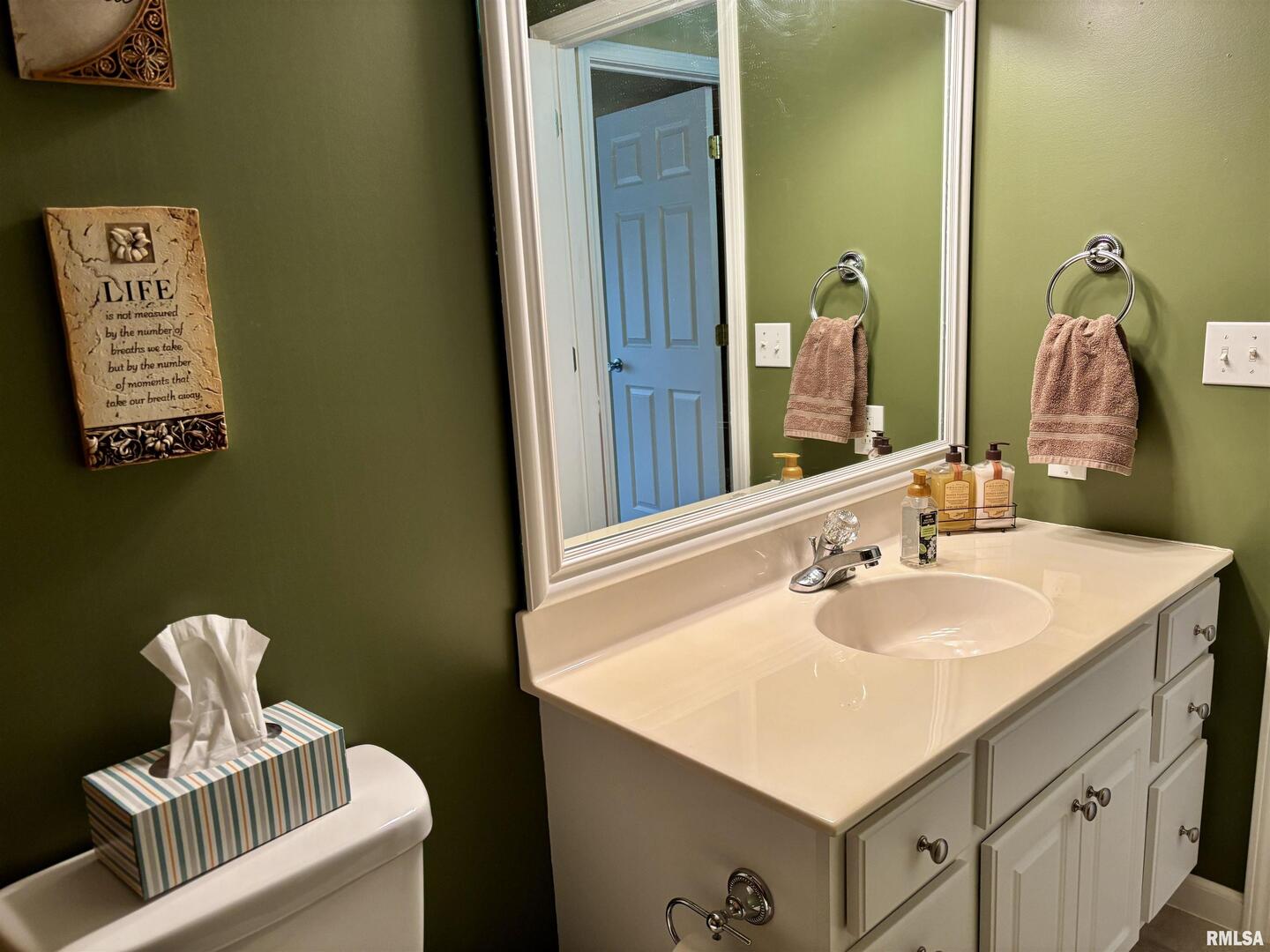 4232 Woodglen Lane Mount Vernon, IL 62864 - Photo 33 of 40 a bathroom with a sink and a mirror