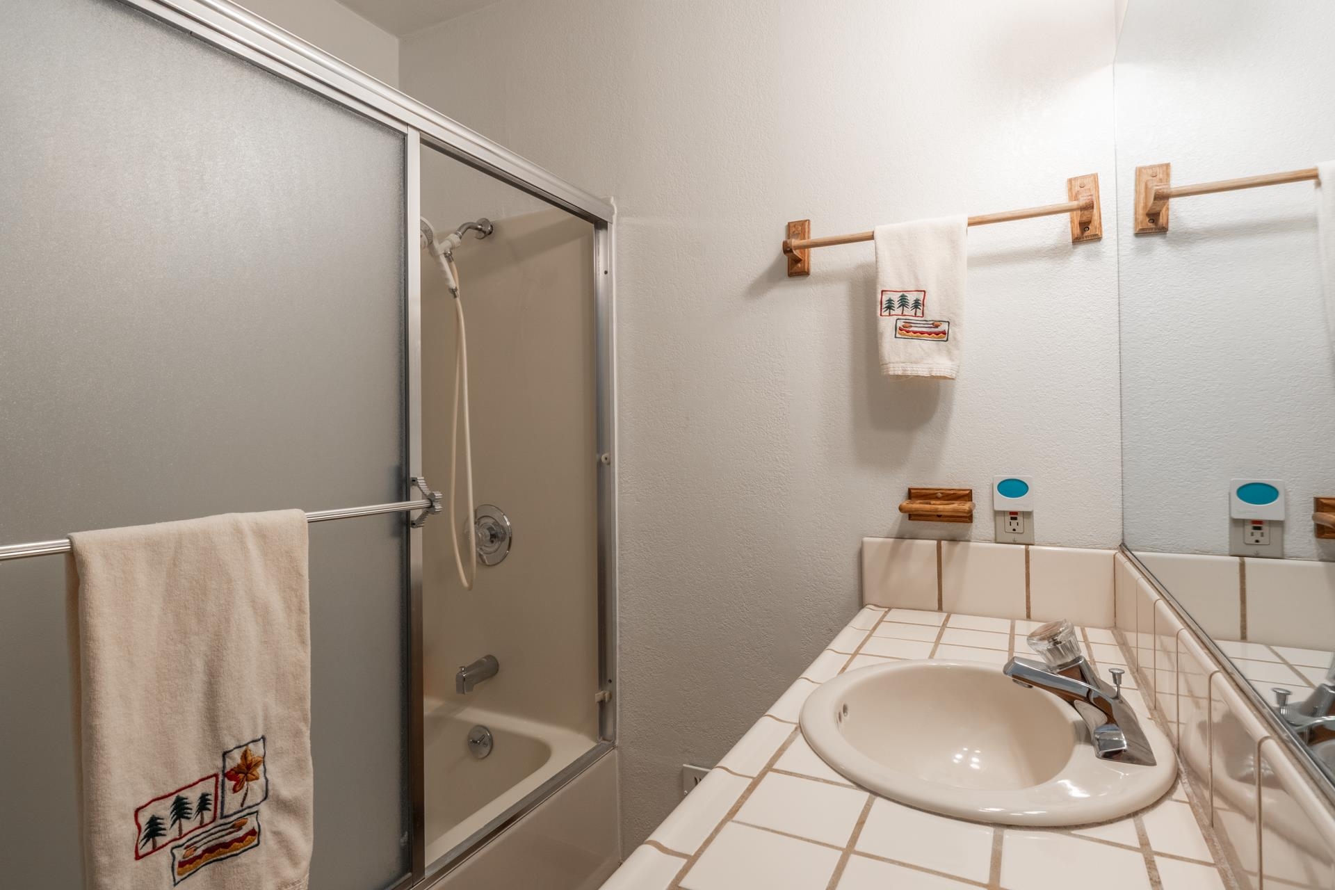 2281 Old Mammoth Road Mammoth Lakes, CA 93546 - Photo 12 of 27 Full bathroom with vanity and combined bath / shower with glass door