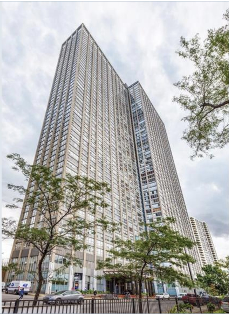 a front view of a building