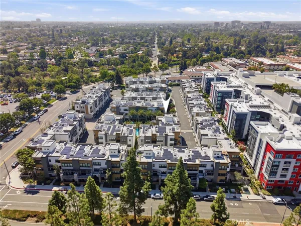 an aerial view of multiple house