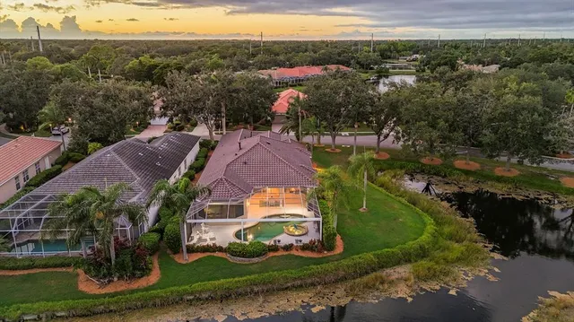 an aerial view of multiple house