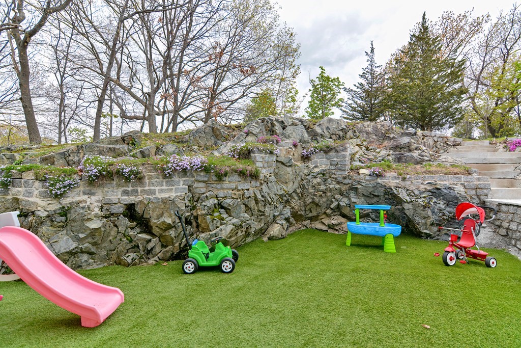 9 Doane Road Medford, MA 02155 - Photo 26 of 28 a view of an outdoor space with a swimming pool