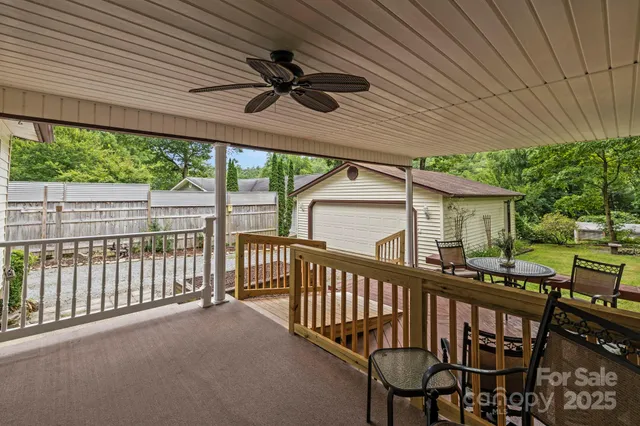 a view of a roof deck