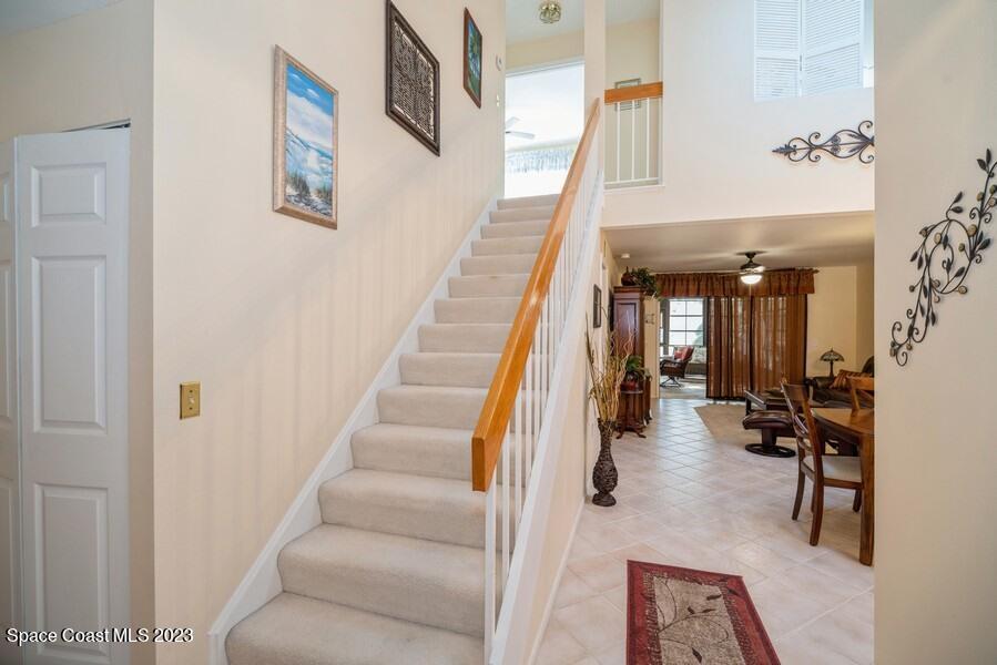 1638 Dawes Road Northeast Palm Bay, FL 32905 - Photo 3 of 26 a view of entryway and hall with wooden floor