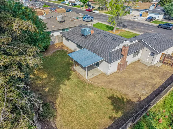 a view of a backyard with plants