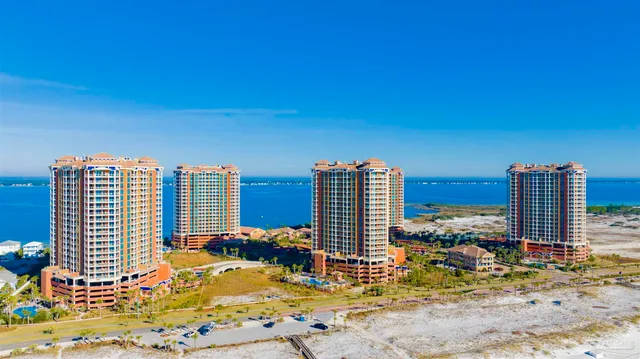a view of a city with tall buildings