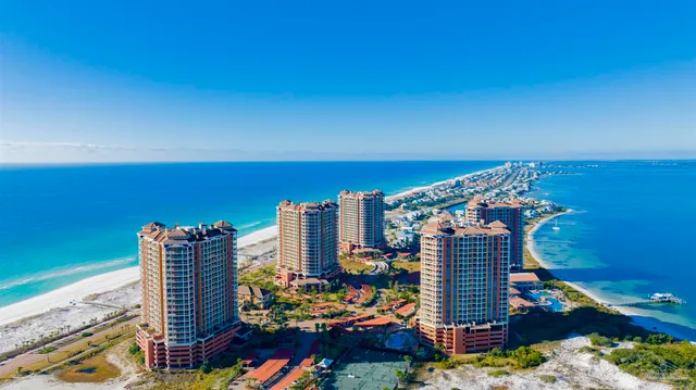 a view of a city with tall buildings