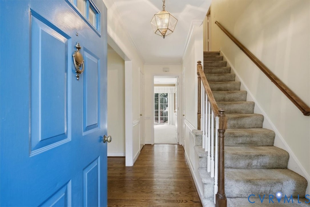 13905 Shadow Ridge Lane Midlothian, VA 23112 - Photo 5 of 55 Entryway featuring a paneled door, wood-finish flo