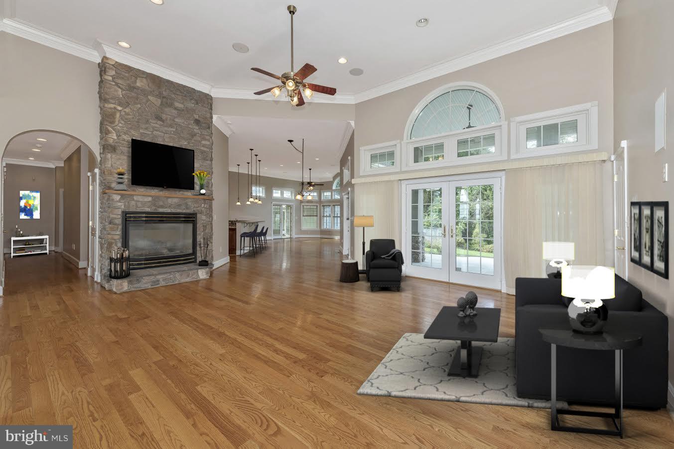 10534 Liberty Road Frederick, MD 21701 - Photo 4 of 49 Living Room with Stone Fireplace