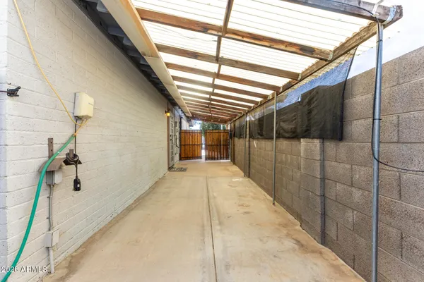 a backyard of a house