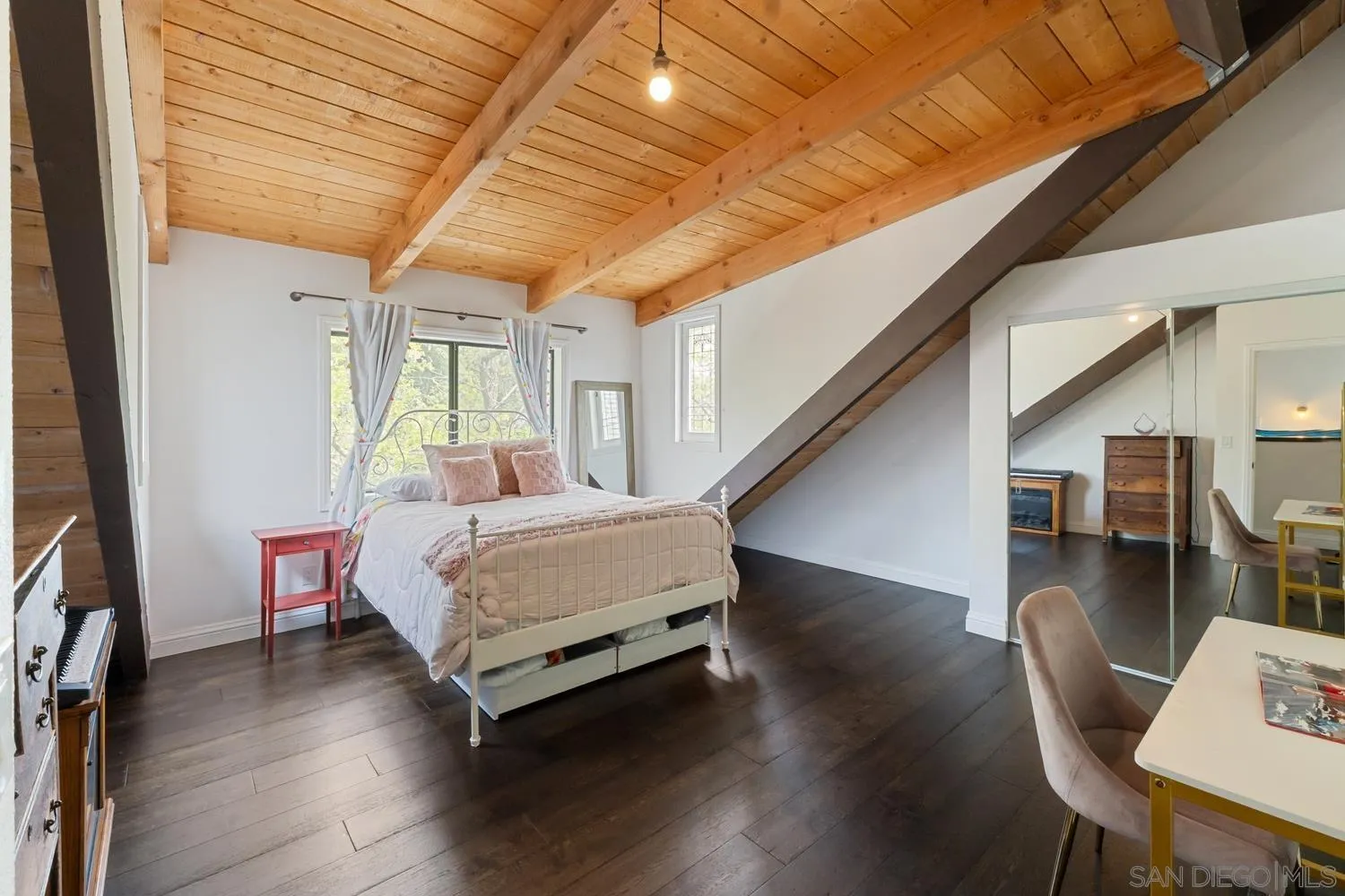 3517 Deer Lake Park Road Julian, CA 92036 - Photo 26 of 75 a bedroom with furniture and wooden floor