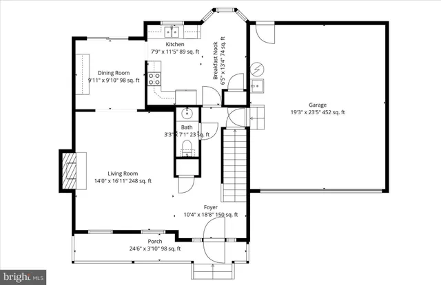 a picture of a bench in a picture