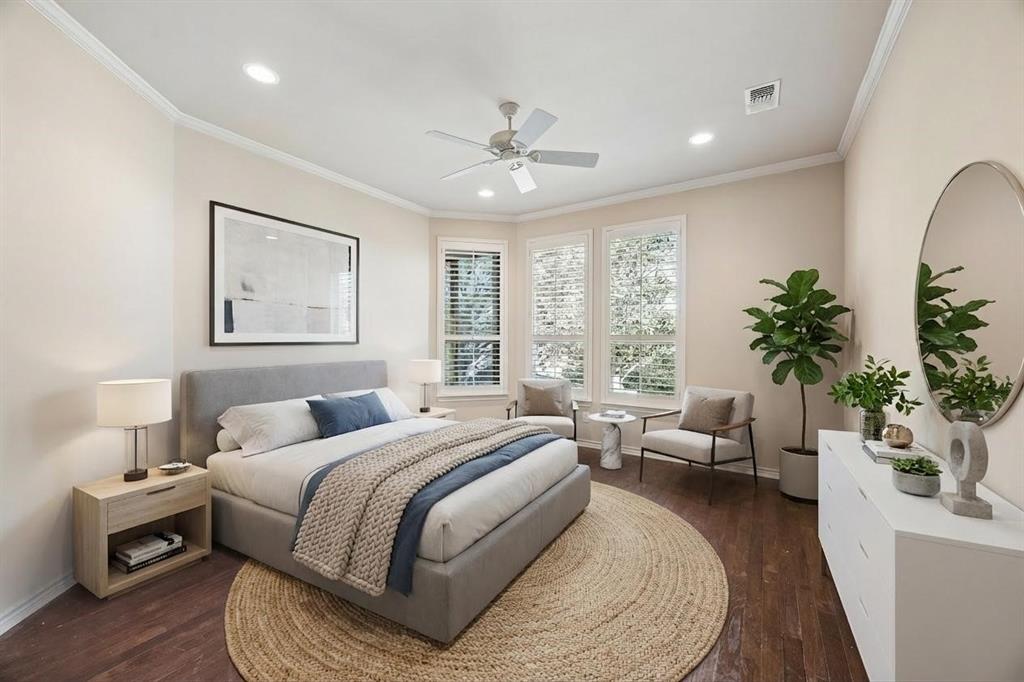 676 Scenic Ranch Circle Fairview, TX 75069 - Photo 12 of 30 a bedroom with a large bed and a couch