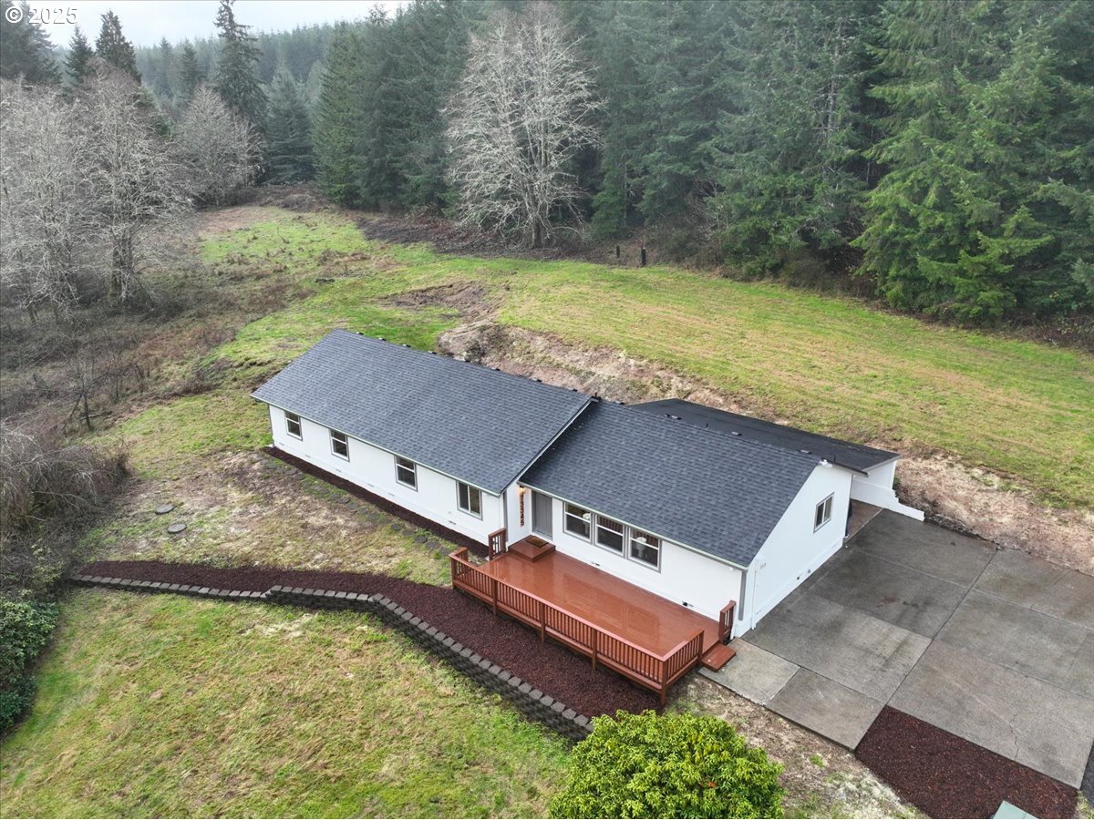 73345 Apiary Road Rainier, OR 97048 - Photo 43 of 44 an aerial view of a house with swimming pool