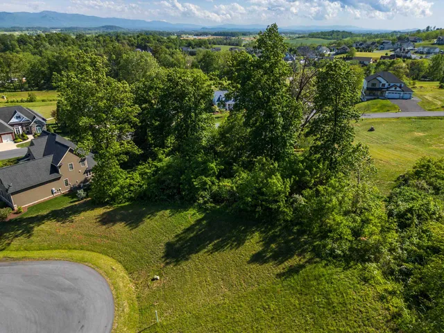 a view of a swimming pool with a yard