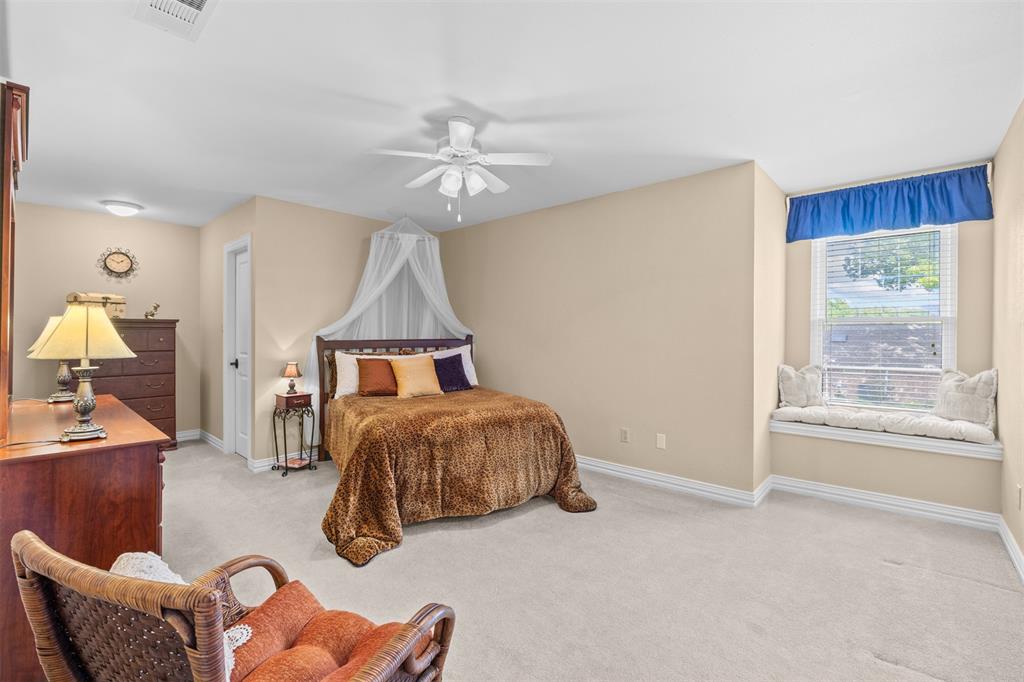 7225 Moss Ridge Road Parker, TX 75098 - Photo 17 of 40 This room features light-colored carpeting, neutral walls, and a window seat with cushions