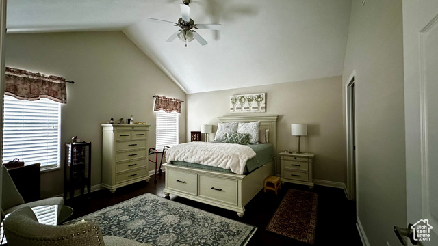 929 West 1920 South, Unit A Syracuse, UT 84075 - Photo 14 of 26 Master bedroom with lofted ceiling and ceiling fan