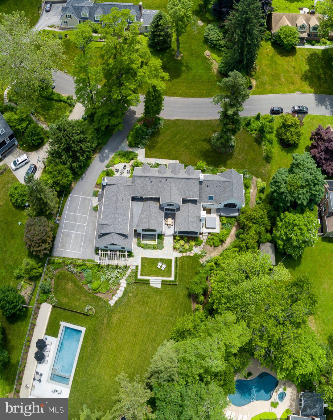161 Hunters Lane Devon, PA 19333 - Photo 3 of 86 Back to Front Aerial View of Property