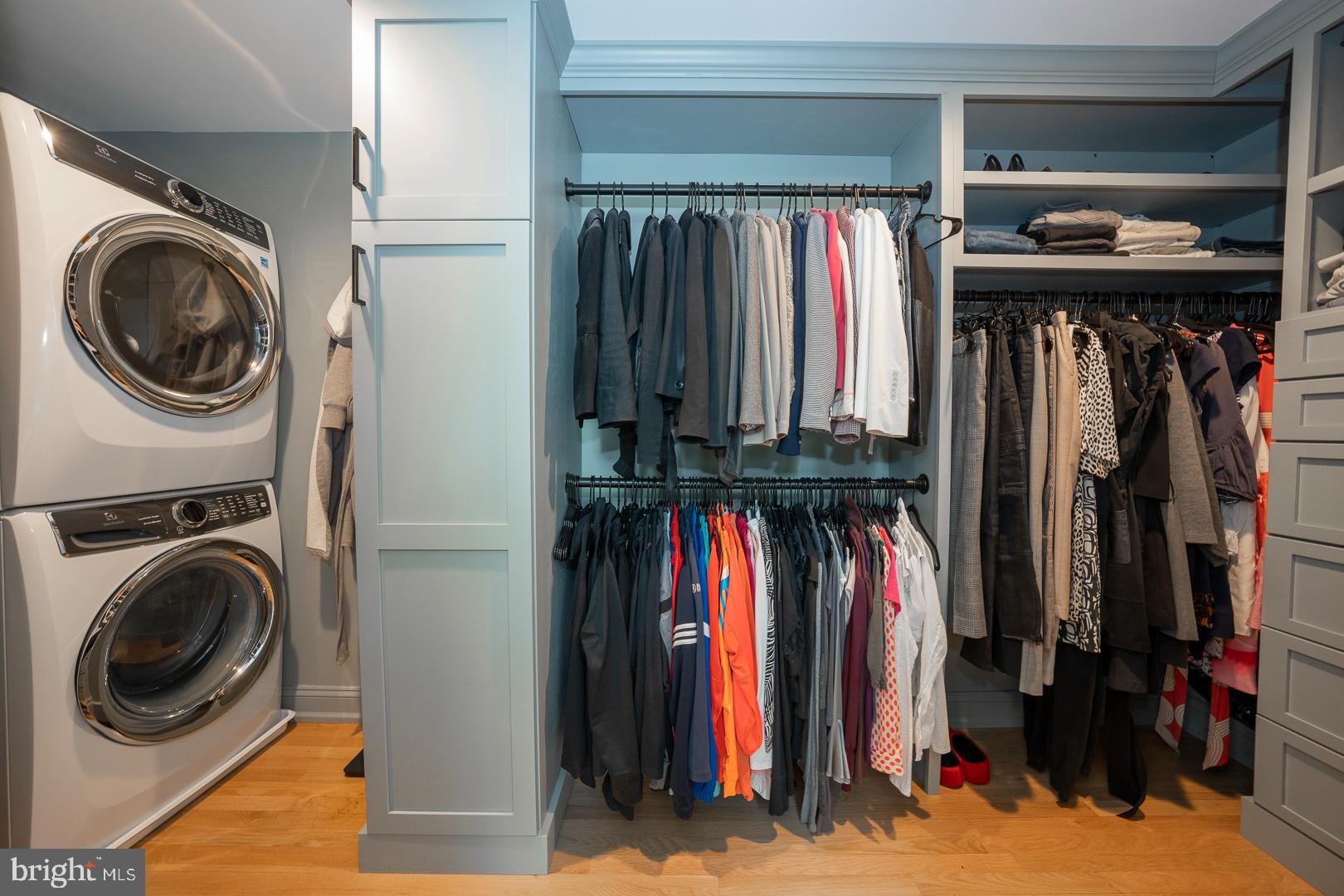 161 Hunters Lane Devon, PA 19333 - Photo 42 of 86 Primary walk-in Closet & stacking Laundry