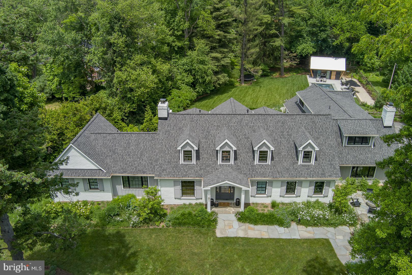 161 Hunters Lane Devon, PA 19333 - Photo 5 of 86 Front to Back Aerial View of Property