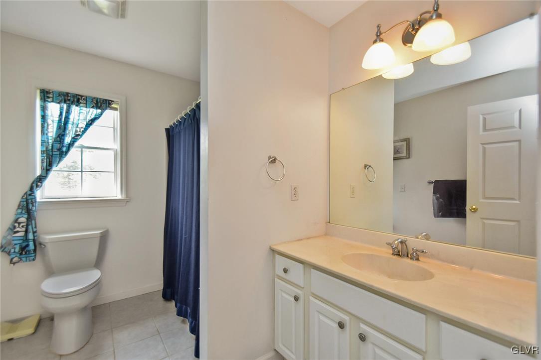 105 Hahn Road Stroudsburg, PA 18360 - Photo 23 of 45 a bathroom with a toilet a sink and a large mirror