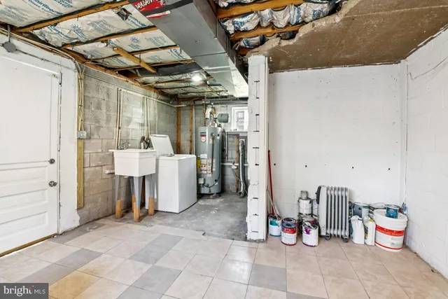 a view of a storage room with an empty shelves
