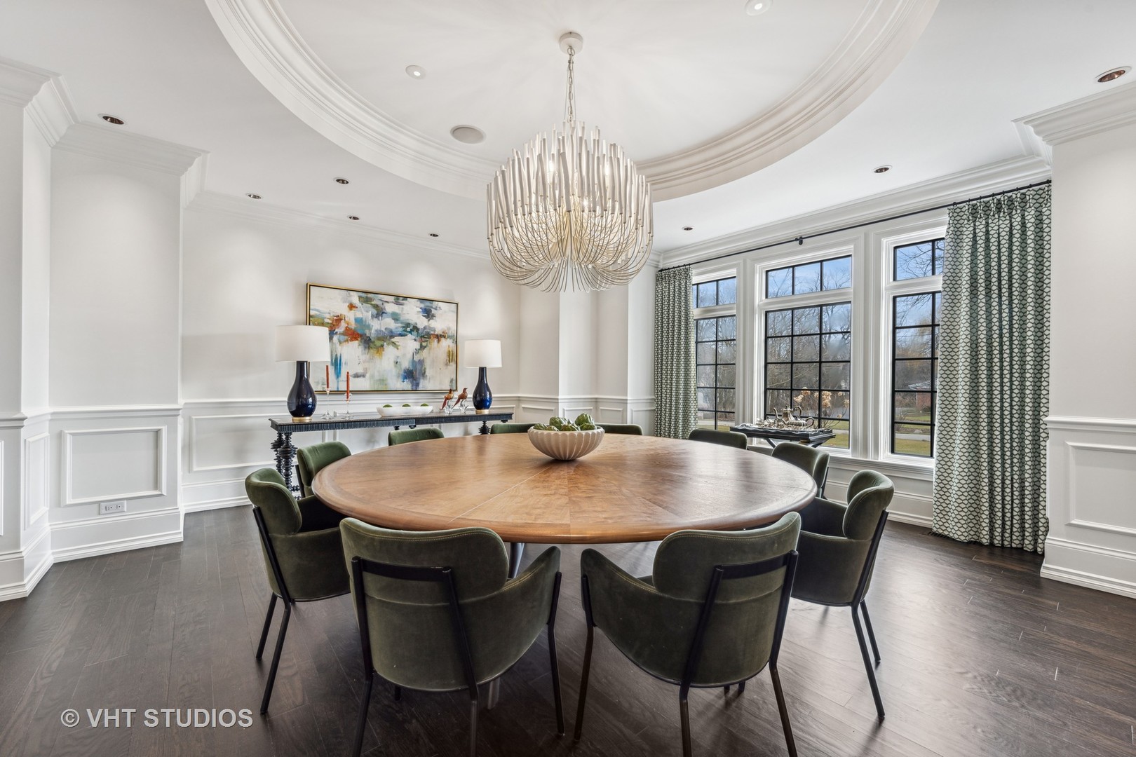 375 Old Farm Road Northfield, IL 60093 - Photo 11 of 78 a view of a dining room with furniture window and wooden floor
