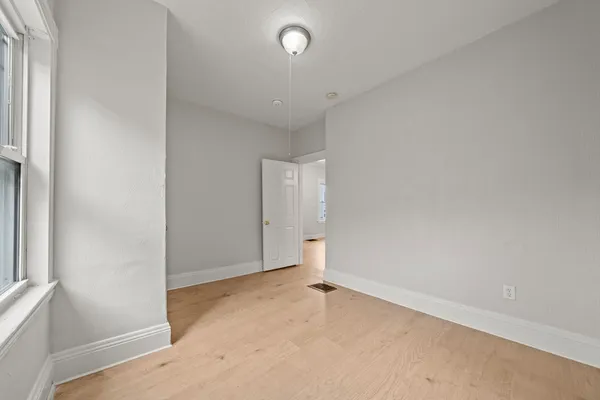 an empty room with an entryway