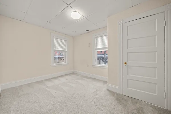 an empty room with an entryway