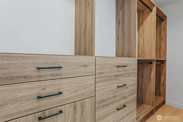 a close view of closet