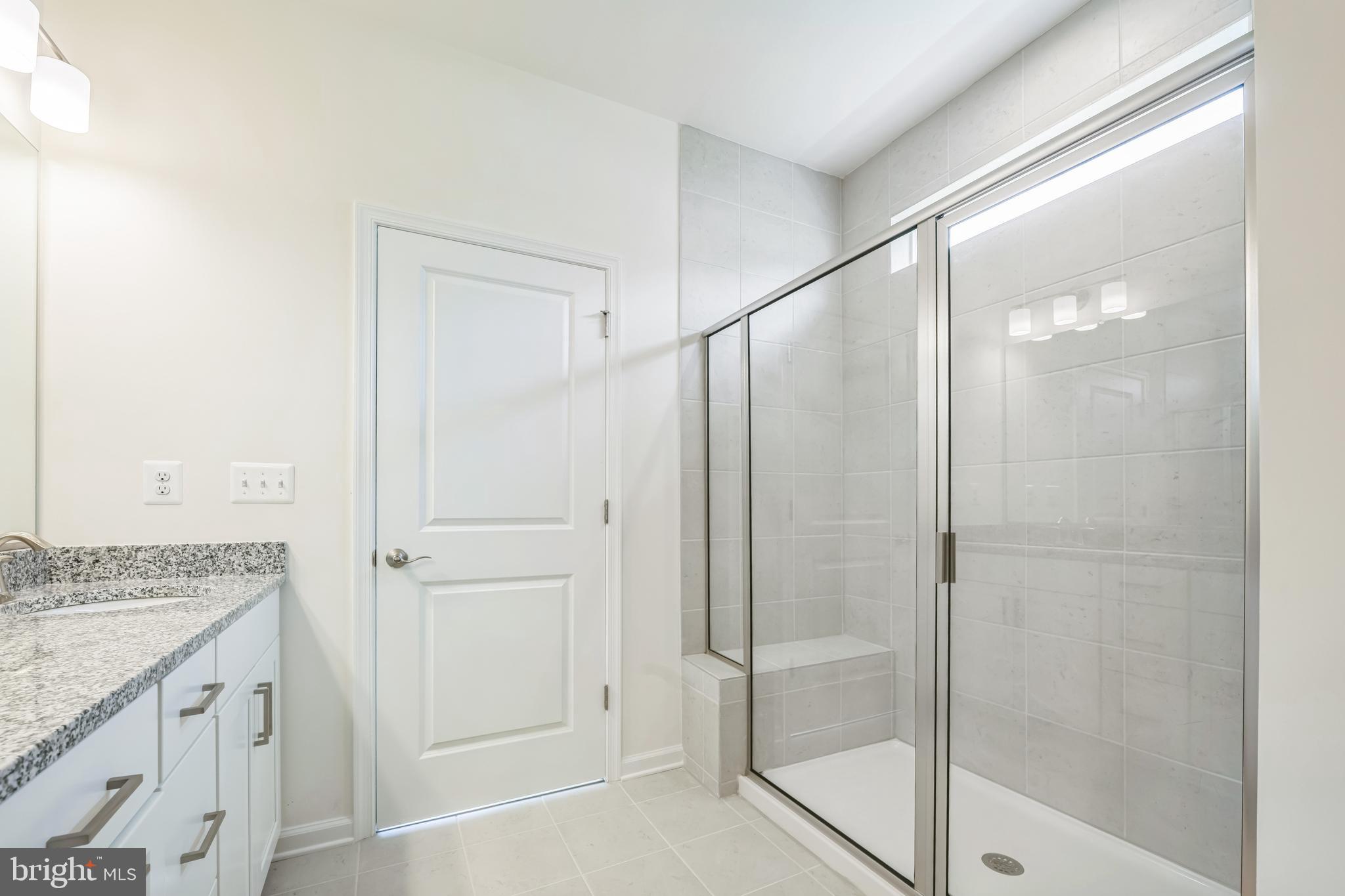 24755 Michael Isler Avenue Millsboro, DE 19966 - Photo 9 of 14 a bathroom with a granite countertop shower a sink and a mirror