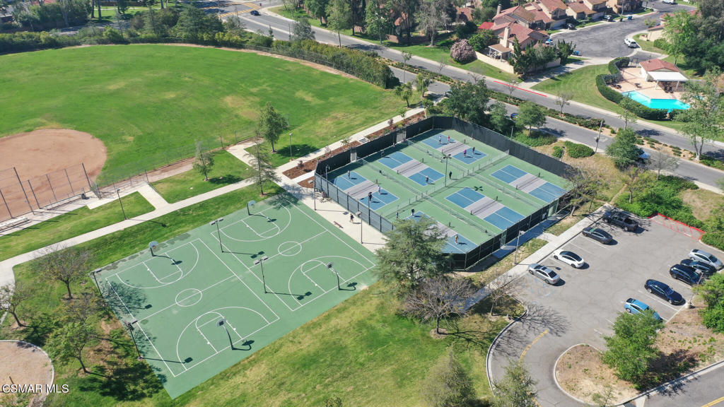 6140 Deerhill Road Oak Park, CA 91377 - Photo 62 of 72 an aerial view of a residential houses with outdoor space and street view