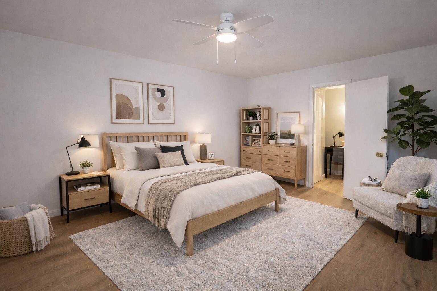 5502 8th Street Lubbock, TX 79416 - Photo 8 of 41 a spacious bedroom with a bed and furniture