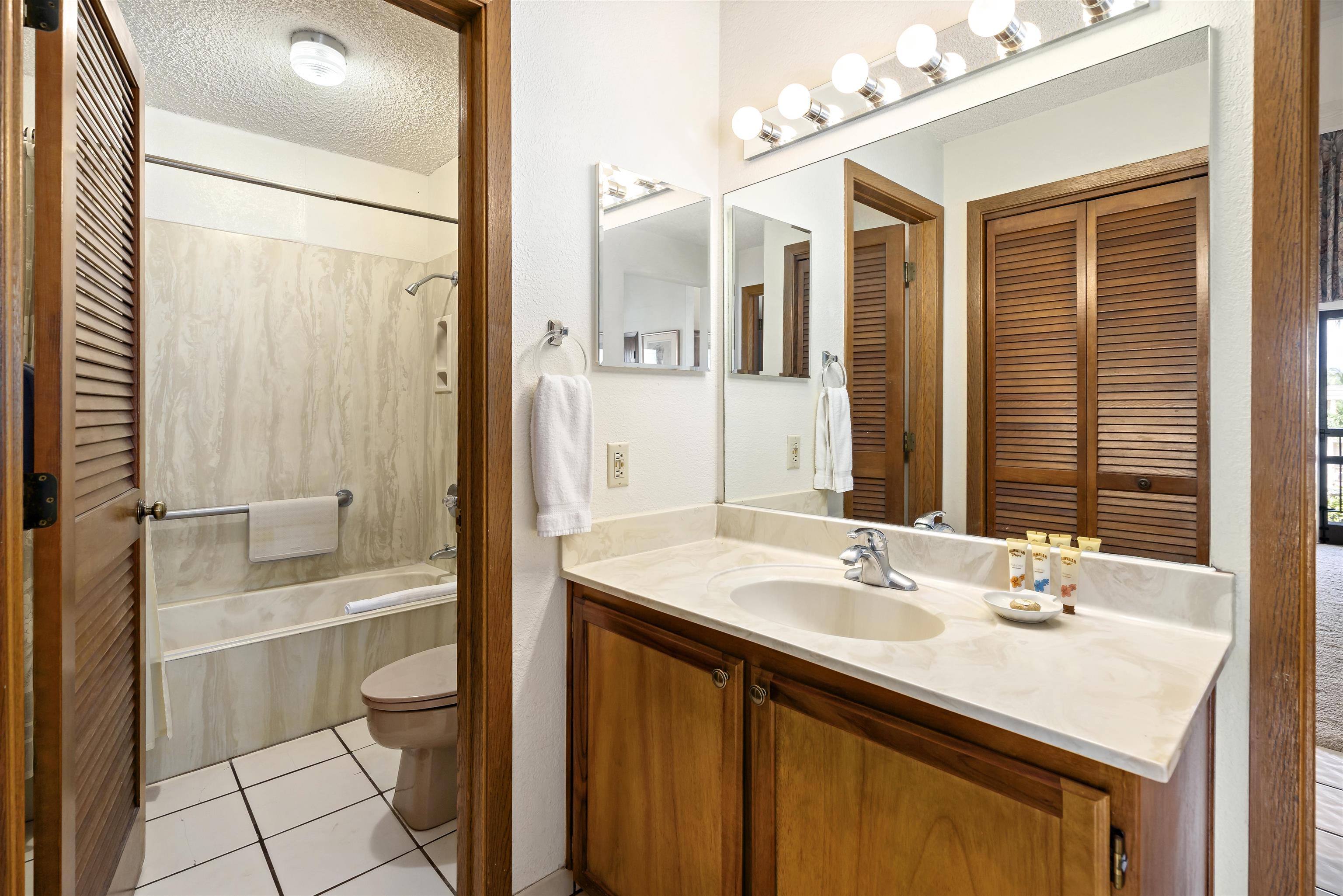 2881 South Kihei Road, Unit 100 Kihei, HI 96753 - Photo 21 of 32 a bathroom with a sink a toilet and shower