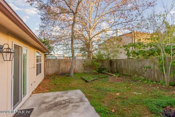 a backyard of a house
