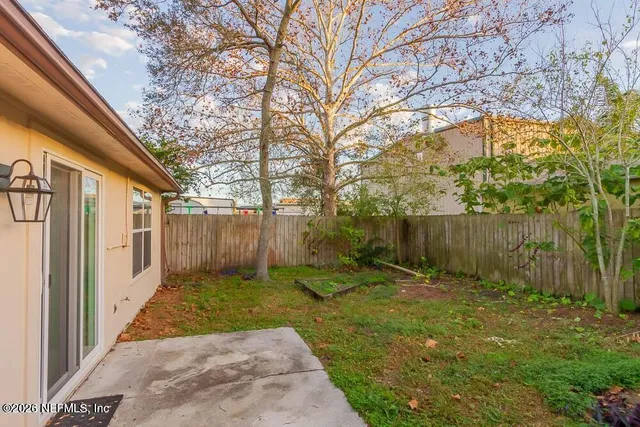 a backyard of a house