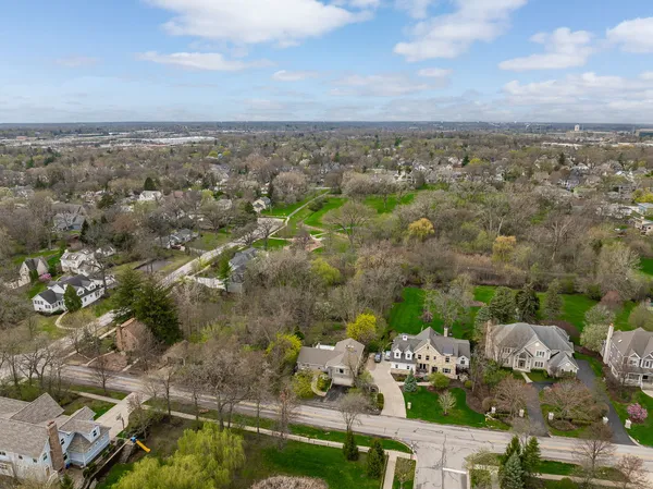 an aerial view of multiple house