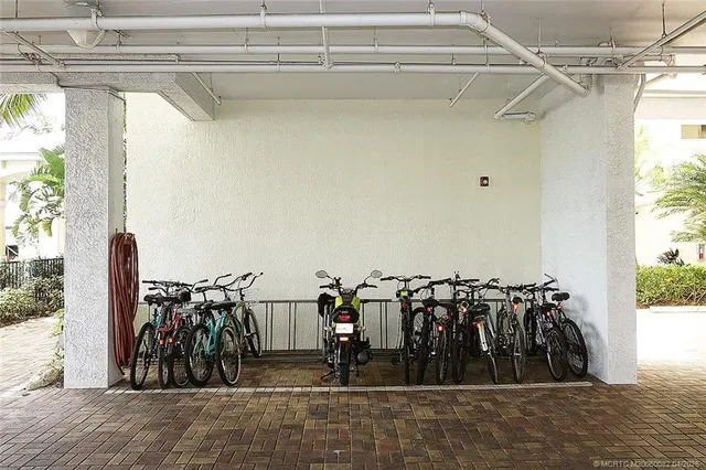 a view of a bike garage